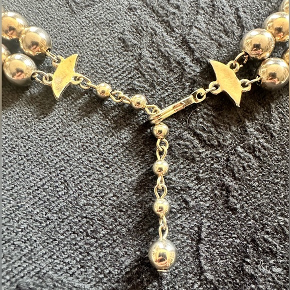 Two Strand Silver Tone Necklace - Picture 5 of 8